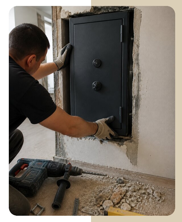 Монтаж сейфа в стену в Димитровграде по цене от 4636 р. | ДвериЛегко-Дмт